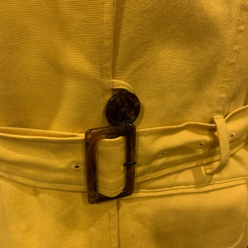 Woven Talbots Canary Trench Coat - Picture 3 of 6